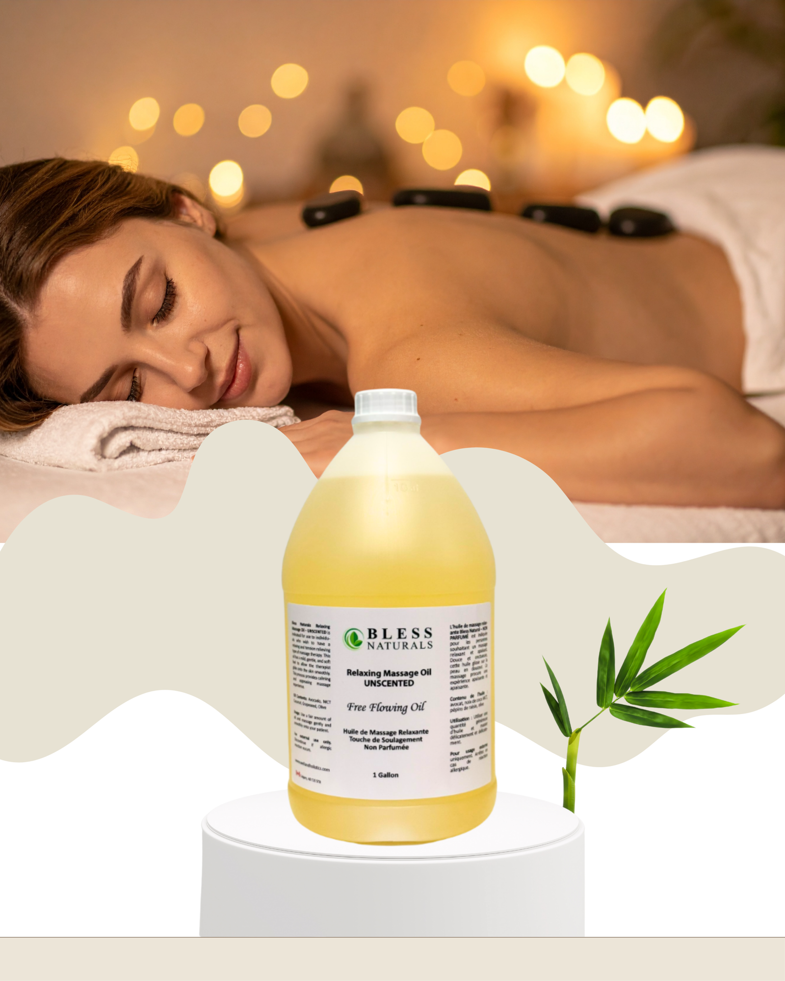 Unscented Relaxing Soft Massage Oil 1Gallon