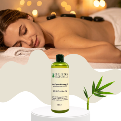 Scented Deep Tissue Massage Oil with Peppermint Oil 500ml