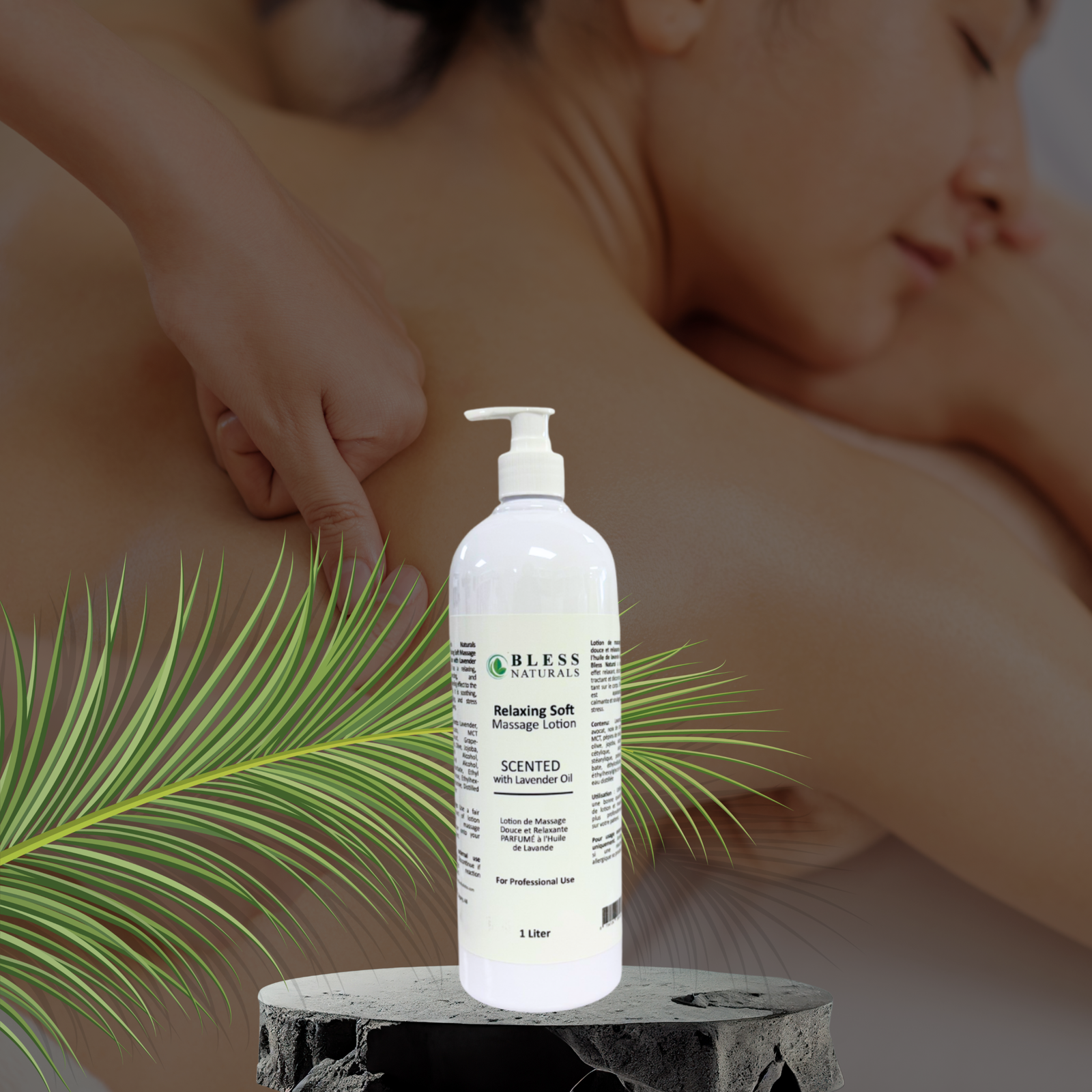 Relaxing Soft Massage Lotion — SCENTED with Lavender Oil 1L